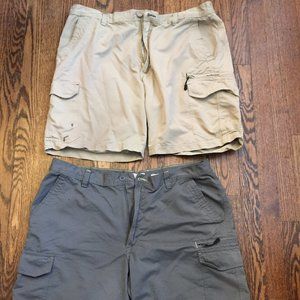 2 for 1 --Ascend Hiking Cargo Shorts Khaki Gray 40